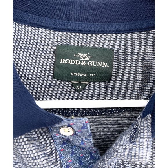 Rodd & Gunn Polo Shirt Mens XL Blue Classic Fit Cotton Preppy Casual - Picture 2 of 5